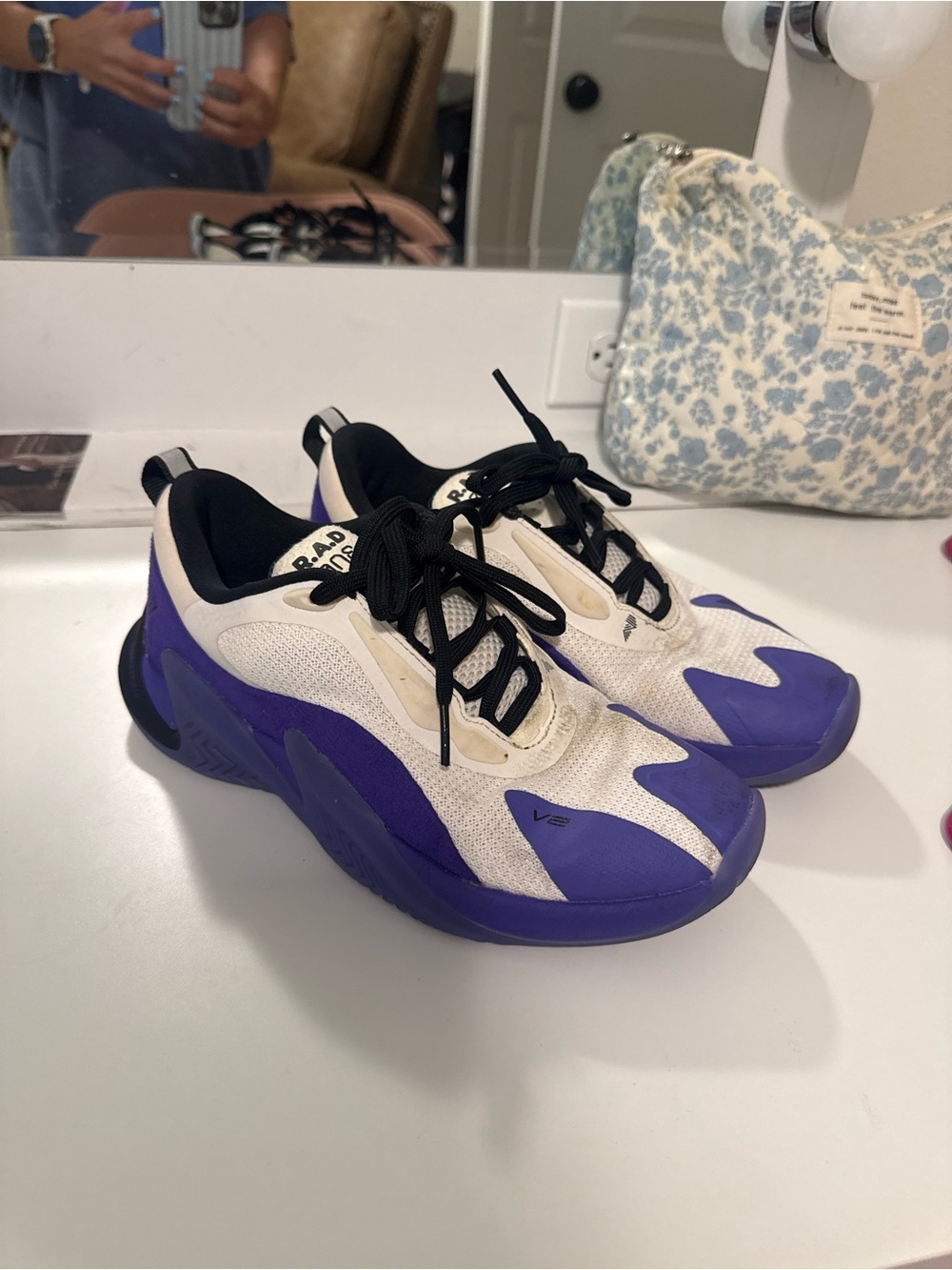 Women’s Athletic Sneakers in Purple and White - Sleek Comfort